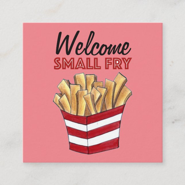 Willkommen Kleine Fry French Fries Feinschmecker B Begleitkarte (Vorderseite)