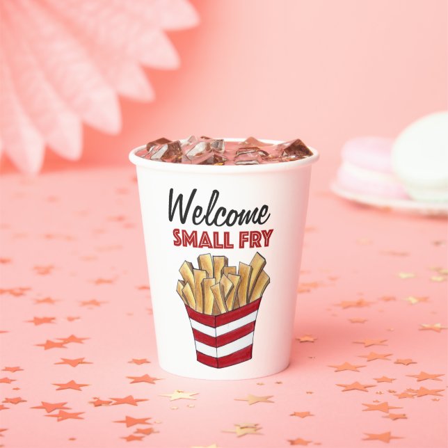 Willkommen Kleine Fry French Fries Feinschmecker B Pappbecher (Insitu)