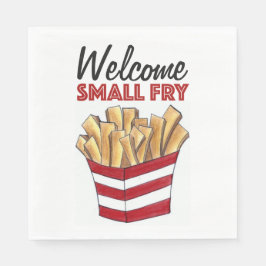 Willkommen Kleine Fry French Fries Feinschmecker B Serviette