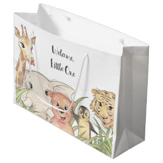 Willkommen Kleiner Safari-Baby Herzlichen Glückwun Große Geschenktüte
