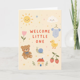 Willkommen, kleiner Schatz Baby Shower Karte