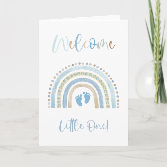 Willkommen Kleines | Baby Card Karte (Vorderseite)