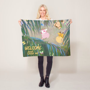 Willkommen Kleines Dschungelthema Kinderzimmer Fleecedecke