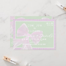 Willkommen Kleines Eins - Coquette rosa Schleife u