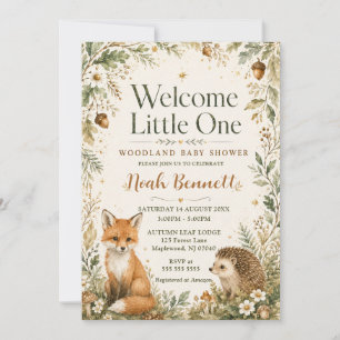 Willkommen Kleines Wald-Baby-Shower Einladung