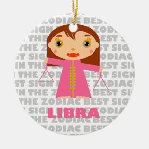 Willkommen Libra Zodiac Baby! Keramik Ornament