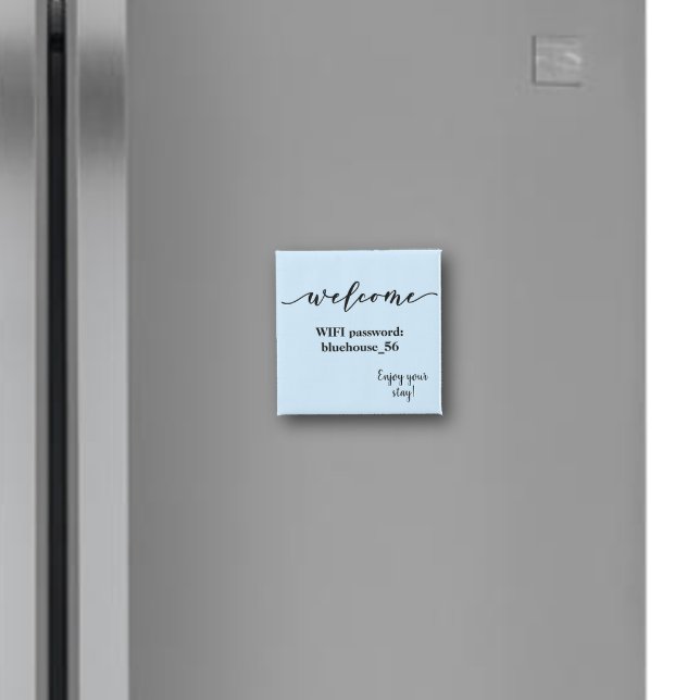 Willkommen Magnet Urlaub Vermietung WLAN-Kennwort (Von Creator hochgeladen)