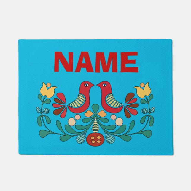 Willkommen Mat, willkommen Vögel. Name Doormat hin Fußmatte (Vorderseite)