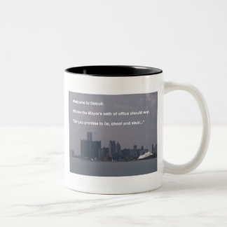 Willkommen nach Detroit Zweifarbige Tasse