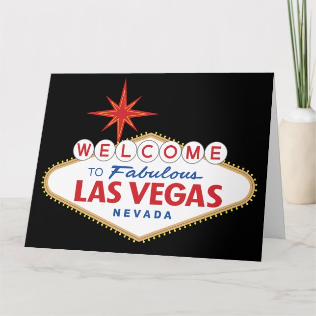 Willkommen nach fabelhaftes Las Vegas, Nevada Karte (Vorderseite)