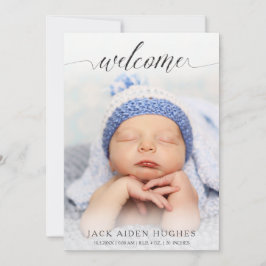 Willkommen Neue Baby Birth Announcement Foto Cards Ankündigung