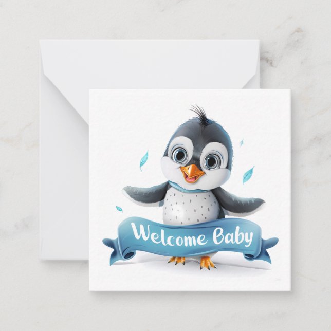 Willkommen Neue Baby-Card Mitteilungskarte (Vorderseite)