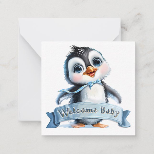 Willkommen Neue Baby-Card Mitteilungskarte (Vorderseite)