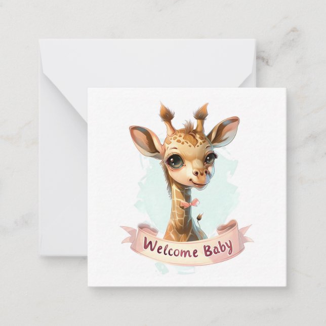 Willkommen Neue Baby-Card Mitteilungskarte (Vorderseite)