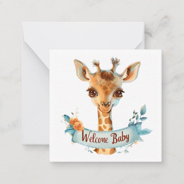 Willkommen Neue Baby-Card Mitteilungskarte (Vorderseite)