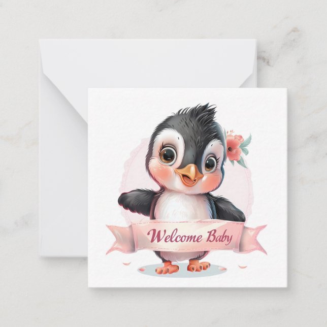 Willkommen Neue Baby-Card Mitteilungskarte (Vorderseite)