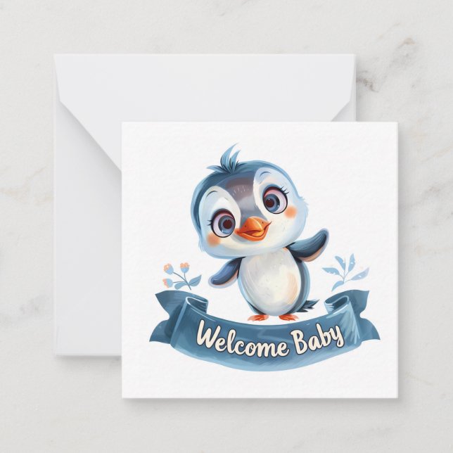 Willkommen Neue Baby-Card Mitteilungskarte (Vorderseite)
