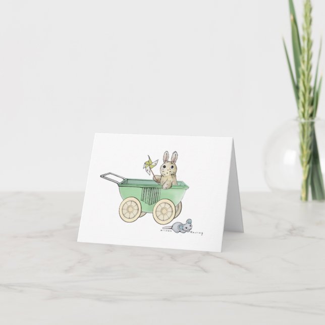 Willkommen Neues Baby! -Green Karte (Vorderseite)
