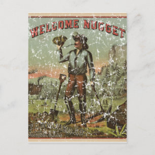 Willkommen Nugget-1904 - abgenutzt Postkarte