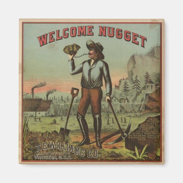 Willkommen Nugget Magnet (Vorne)