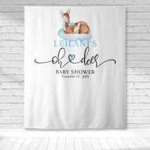 Willkommen Oh Deer Baby Dusche Blue Cloud
