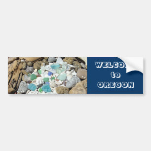 Willkommen Oregon-Autoaufkleber zum blauen Seeglas Autoaufkleber