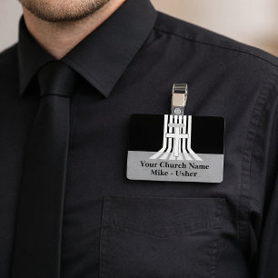Willkommen Platzanweiser der Black White Christian Ausweis