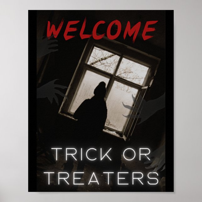 Willkommen Poster Horror Halloween Trick oder Tret (Vorne)