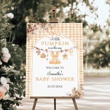 Willkommen Pumpkin Girl Modern Fall Baby Dusche
