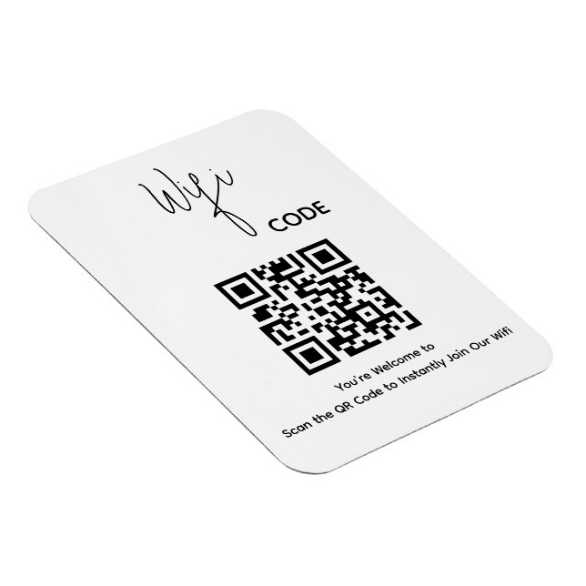 Willkommen QR-Code-Scan zur Verbindung von WiFi Magnet (Rechte Seite)