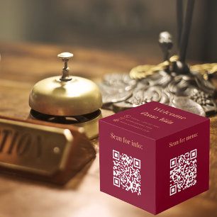 Willkommen QR Codes Hotel Restaurant Bordeaux Würfel