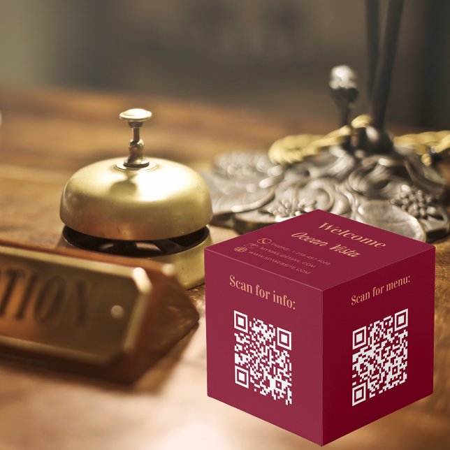 Willkommen QR Codes Hotel Restaurant Bordeaux Würfel (Von Creator hochgeladen)