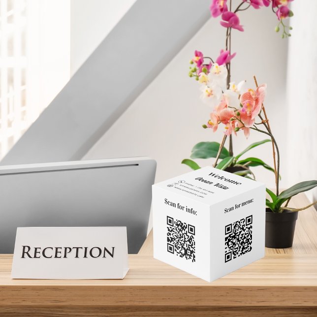 Willkommen QR-Codes Info Hotel Restaurant Markenze Würfel (Von Creator hochgeladen)