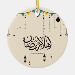 Willkommen Ramadan, Arabische Kalligraphie Keramik Ornament