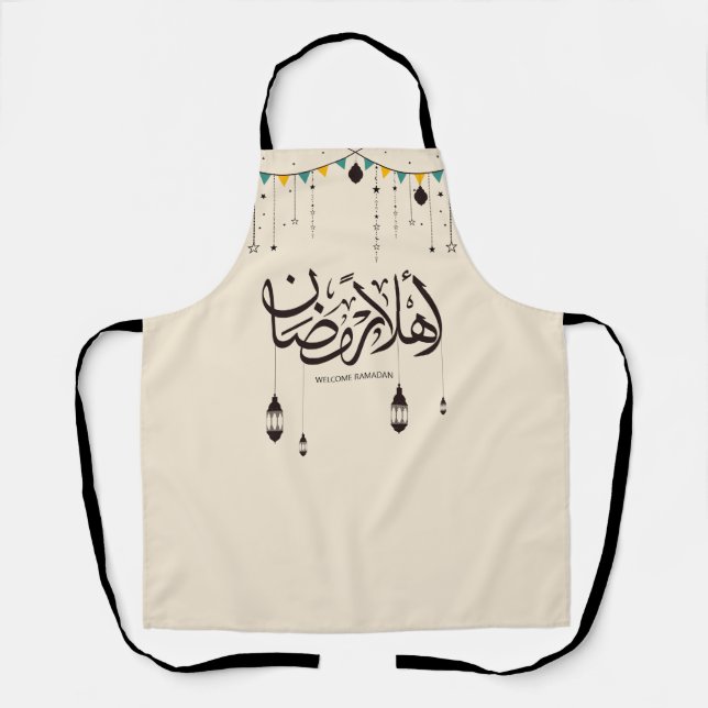 Willkommen Ramadan, Arabische Kalligraphie Schürze (Vorderseite)