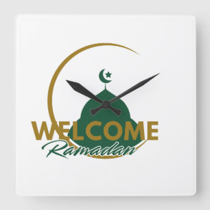 Willkommen Ramadan Wanduhr – Islamische Moschee Cr