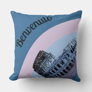 Willkommen Rom Kolosseum Retro-Kunst-Wurfkissen Kissen
