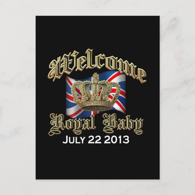 Willkommen Royal Baby Keepake Postkarte (Vorderseite)