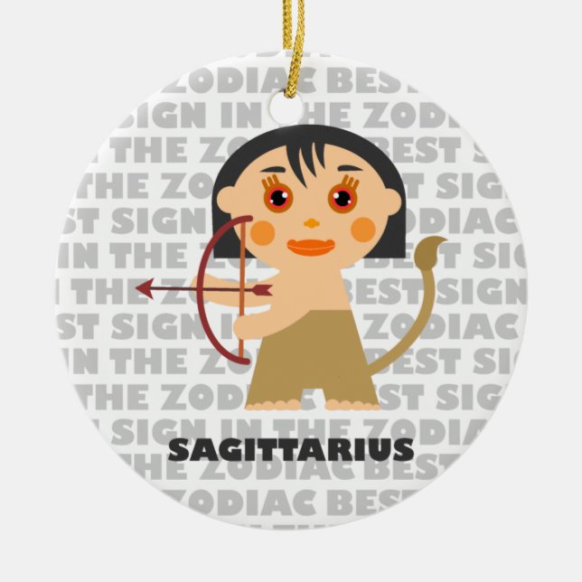 Willkommen Sagittarius Zodiac Baby! Keramik Ornament (Vorne)