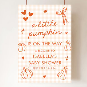 Willkommen Schild für Baby Shower 'Fall A Little P