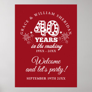 Willkommen-Schild zum 40-jährigen Jubiläum von In  Poster
