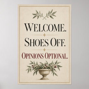 Willkommen Schuhe Aus Meinungen Optional Lustiger Poster