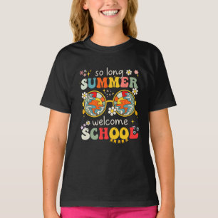 Willkommen Schule Retro Groovy zurück zur Schule T-Shirt
