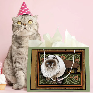 Willkommen Siamese Cat Mouse Große Geschenktüte