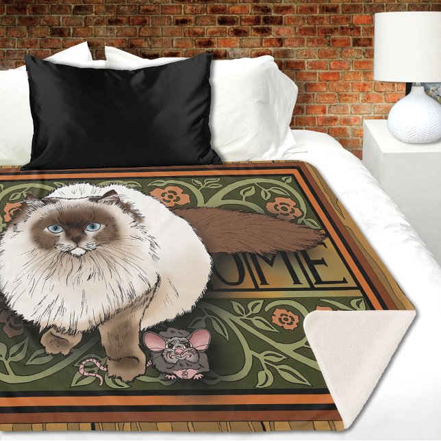 Willkommen Siamese Cat Mouse Sherpadecke (Von Creator hochgeladen)