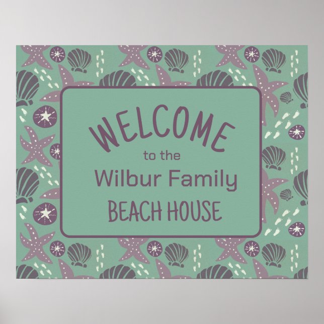 Willkommen Sign Beach House Poster (Vorne)