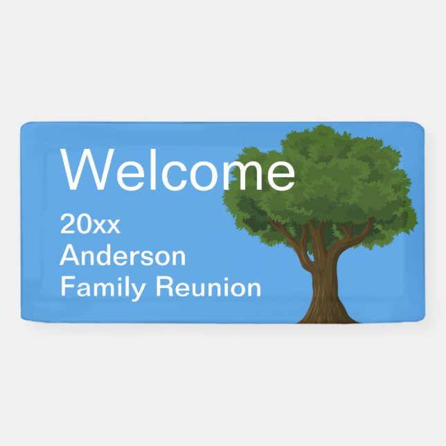Willkommen Sky Blue Green Wiedersehen Banner (Horizontal)