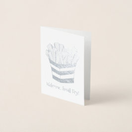 Willkommen Small Fry French Fries New Baby Glückwü Folienkarte