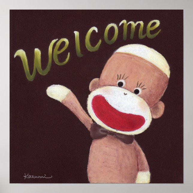 Willkommen Sock Monkey Poster (Vorne)