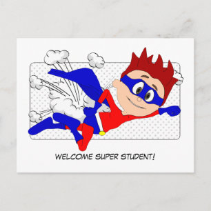 Willkommen Super Student Bob Postcard zurück zur S Postkarte